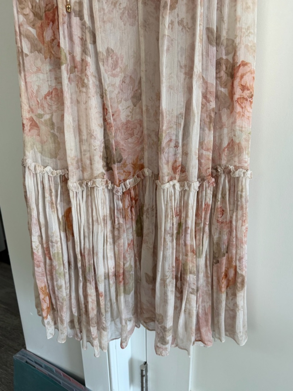 Zimmermann Blush Pink Floral Pleated Maxi Dress - Picture 5 of 7